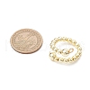 2Pcs 2 Colors Electroplate Non-magnetic Synthetic Hematite Bead Cuff Rings RJEW-JR00904-03-3