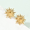 Ion Plating(IP) 304 Stainless Steel Sun Stud Earrings for Women EJEW-F300-10G-3
