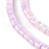 Electroplate Opauqe Glass Beads Strands EGLA-U004-02D-3