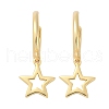 Star 925 Sterling Silver Hoop Earrings for Women EJEW-G427-02G-4