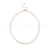 Mother's Day Jewellery Natural Pearl Beaded Necklace with Brass Clasp for Women NJEW-JN04059-1
