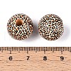Printed Schima Wood Beads WOOD-N017-01D-3