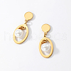 Elegant Classic Stainless Steel Pearl Stud Earrings for Women BL9046-1