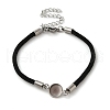 Milan Cord & 304 Stainless Steel Bracelets Making MAK-H004-02B-P01-1