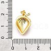 Brass Micro Pave Clear Cubic Zirconia with Enamel Pendants KK-G529-04G-3
