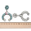 Alloy Synthetic Turquoise Dangle Stud Earrings EJEW-U053-09A-AS-5