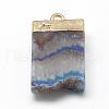 Natural Druzy Agate Pendants G-Q494-15-3