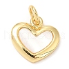 Rack Plating Brass Heart Charms KK-A185-24G-02-1