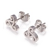 Tarnish Resistant 304 Stainless Steel Stud Earrings X-EJEW-N045-05P-1