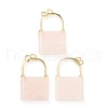 Natural Rose Quartz Pendants G-B012-16G-08-4