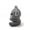 Flocky Opaque Resin Pendants FIND-U030-09P-01-2