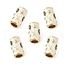 Brass Micro Pave Clear Cubic Zirconia European Beads KK-Z114-15G-B-2