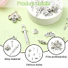 40Pcs 8 Styles Tibetan Style Alloy Pendants TIBEP-YW0001-86-3