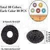 Synthetic Lava Rock Round Beads Strands G-NB0001-85-6