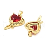 Brass Micro Pave Cubic Zirconia Pendants KK-G533-12G-2