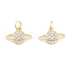 Brass with Cubic Zirconia  Pendants KK-P271-31G-1