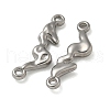 Anti-Tarnish 304 Stainless Steel Textured Irregular Stick Connector Charms STAS-Q334-63P-2