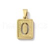 304 Stainless Steel Alphabet Pendants STAS-S152-01G-O-1