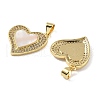 Brass Pendants KK-H002-12B-G-RS-2