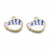 Rack Plating Alloy Enamel Pendants PALLOY-T077-169-3