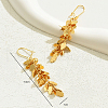 Palm Tassel Brass Hoop Earrings LG9400-5