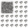 Unicraftale 100Pcs Tibetan Style Filigree Alloy Heart Charms FIND-UN0015-59-1