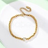 304 Stainless Steel Beads Bracelets BJEW-R027-03G-2