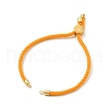 Half Finished Twisted Milan Rope Slider Bracelets FIND-G032-01G-02-2