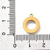 304 Stainless Steel Flat Round Pendants STAS-348-13A-G-3