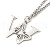 201 Stainless Steel Necklaces NJEW-Q336-01W-P-4