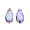 Electroplate Faceted Glass Pendants EGLA-N006-053-6