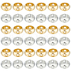 GOMAKERER 100Pcs 2 Colors Brass Beads Frames KK-GO0001-62-1