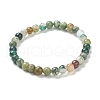 Natural Indian Agate Beaded Stretch Bracelets BJEW-D446-B-46-2