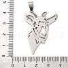 201 Stainless Steel Pendants STAS-V013-10P-3
