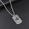 Rectangle with Constellation Alloy Pendant 316L Surgical Stainless Steel Chain Necklaces WG3A89F-12-1