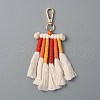 Cotton Rope Braided Tassel Pendant Decorations HJEW-WH0043-11KCG-1