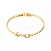 Rack Plating Brass Micro Pave Clear Cubic Zirconia Love Word Hinged Bangles BJEW-G716-02G-2