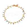 304 Stainless Steel Enamel Curb Chain Necklaces & Bracelet Set SJEW-JS01217-2