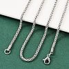 Tarnish Resistant 304 Stainless Steel Popcorn Chain Necklaces NJEW-J032-22P-3