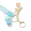 Alloy Enamel Pendants & Milk Tea Resin with Acrylic Cup Pendants Keychains KEYC-JKC01233-02-5