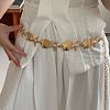 Summer Alloy & Imitation Pearl Starfish and Shell Shaped Link Chain Waist Belly Chains for Women FS-WGFC91A-01-2