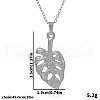 Stainless Steel Leaf Pendant Necklaces for Women ZY9462-1-1