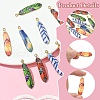 10Pcs 5 Colors Rack Plating Alloy Pendants FIND-YW0005-31-3
