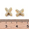 Rack Plating Brass Micro Pave Clear Cubic Zirconia Beads KK-G500-30G-X-3