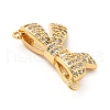 Rack Plating Brass Micro Pave Clear Cubic Zirconia Chandelier Component Links KK-K270-08G-3