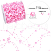 SUNNYCLUE 1 Roll Plastic Pearl Round Beaded Link Chains DIY-SC0025-23-2