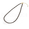 Colorful Natural Obsidian Rondelle Beaded Necklaces for Summer Beach Style CL7611-8-1