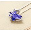 Butterfly Brass Pave Glass Birth Stone Pendant Necklaces FS-WG3BB0A-10-2