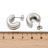 304 Stainless Steel C-Shaped Stud Earrings EJEW-S272-01P-5