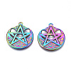 Ion Plating(IP) 201 Stainless Steel Pendants STAS-N098-075M-3